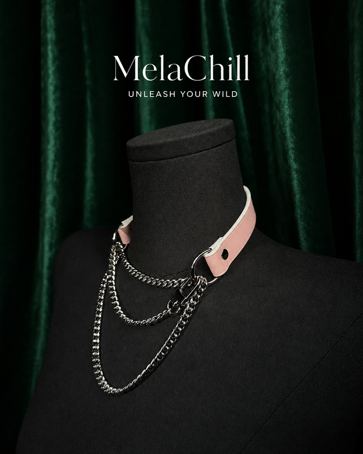 MelaChill [Breathless] Pulling Fashion and Fun Choker, Pink