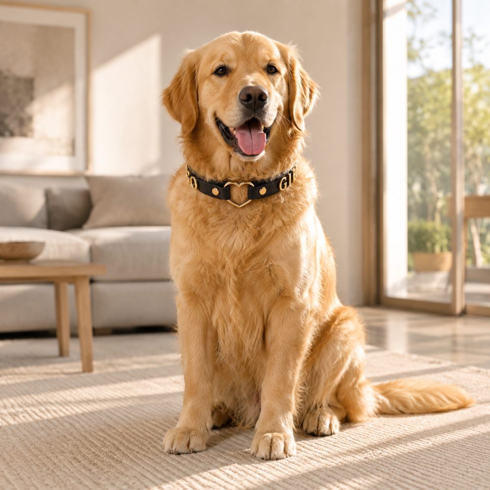 Golden Heart “GOOD GIRL” Dog Collar