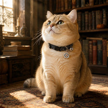 Haunted Web Cat Collar with Silver Bell and Spider Charm