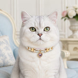 Prismatic Heart Cat Collar with Pink Crystal Pendant