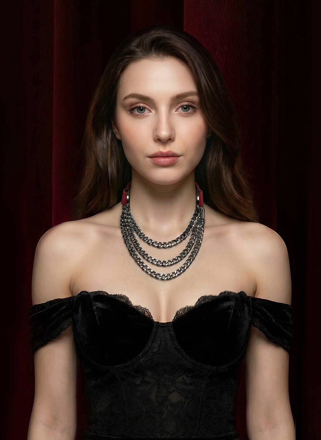 Breathless Pull Choker - Red