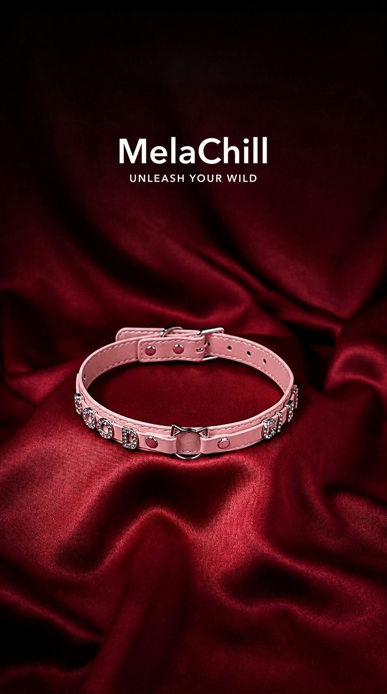 Blush Pink Heart Charm Choker — MelaChill