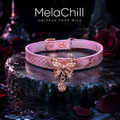 Rose Gold Butterfly Pendant Leather Choker