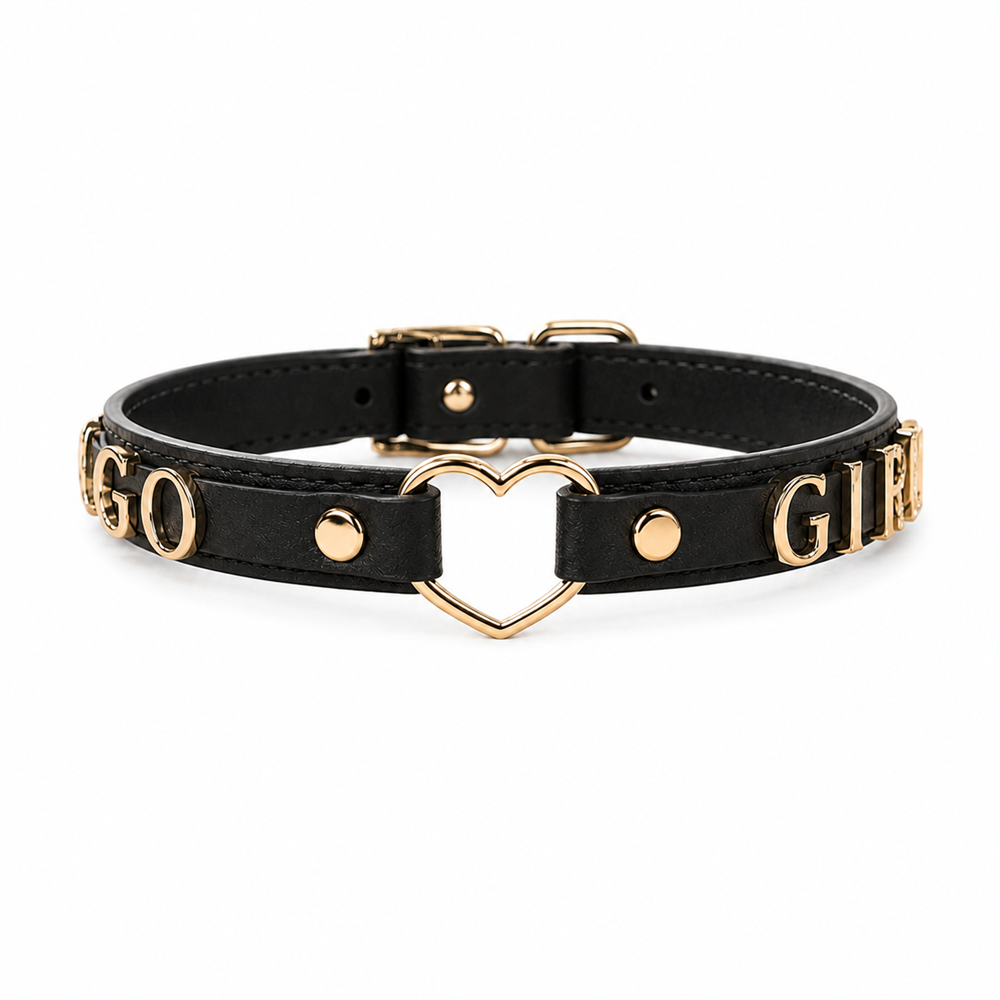Golden Heart “GOOD GIRL” Dog Collar