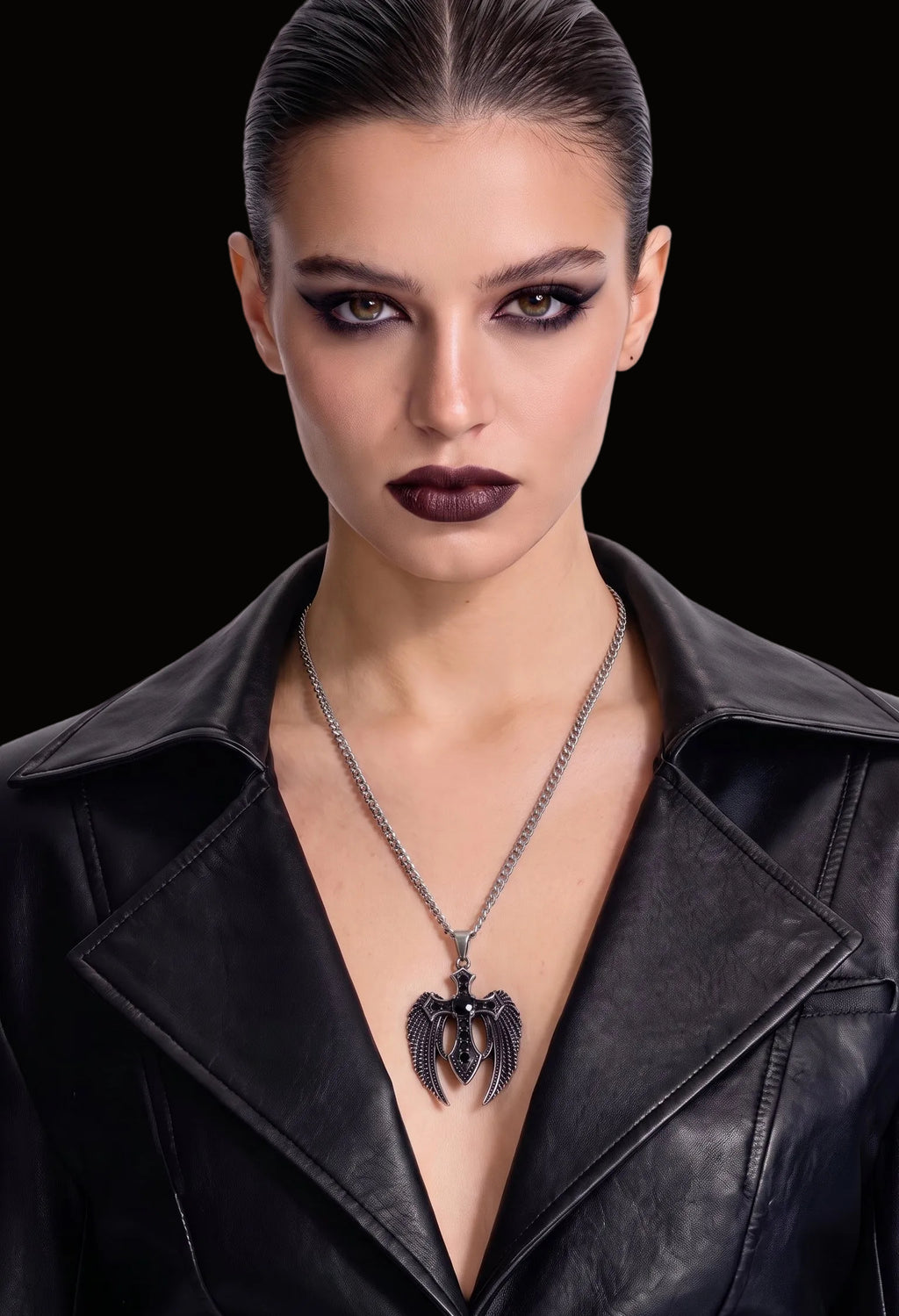 Eagle Cross Wing Pendant Necklace | Titanium Steel