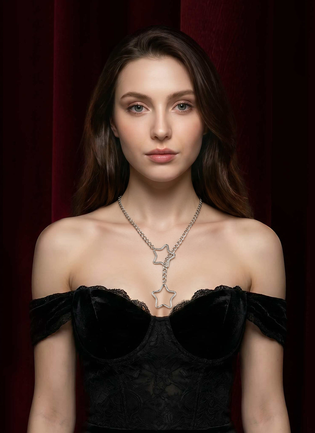 Silver Pentagram Choker