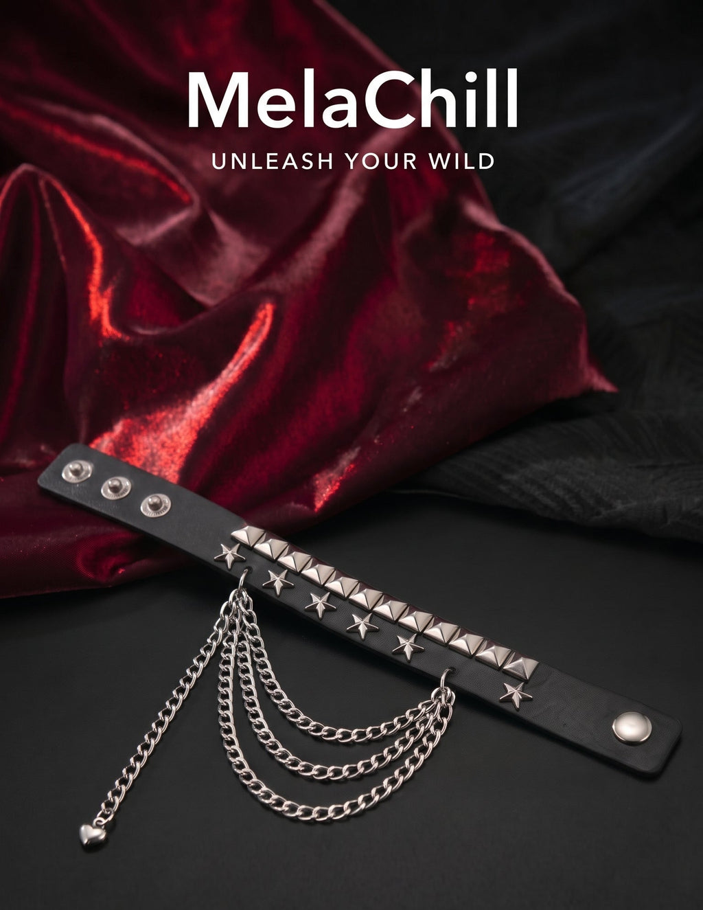 Black Star Chain Wrist Cuff