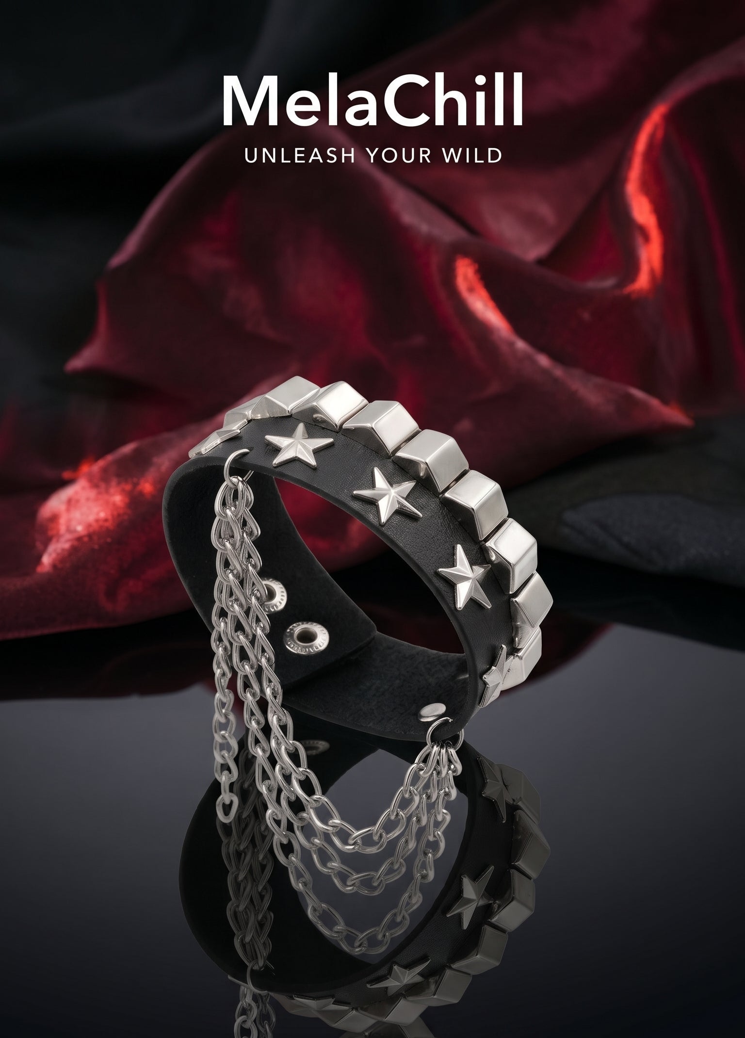Black Star Chain Wrist Cuff