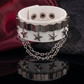 White Star Chaîne Wrist Cuff | Layered Punk Bracelet