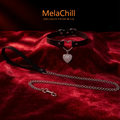 Leather Heart Pendant Adjustable Choker