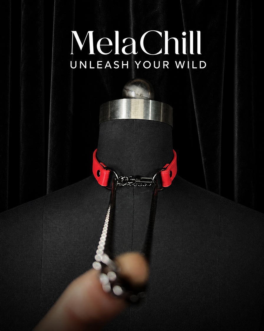 MelaChill [Breathless] Pulling Fashion and Fun Choker, Red