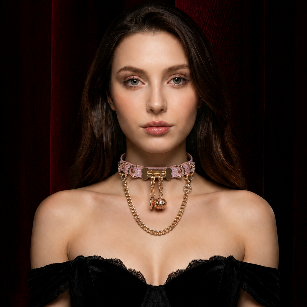 Pinker O-Ring Choker | Layered Ketten-Collar Kette
