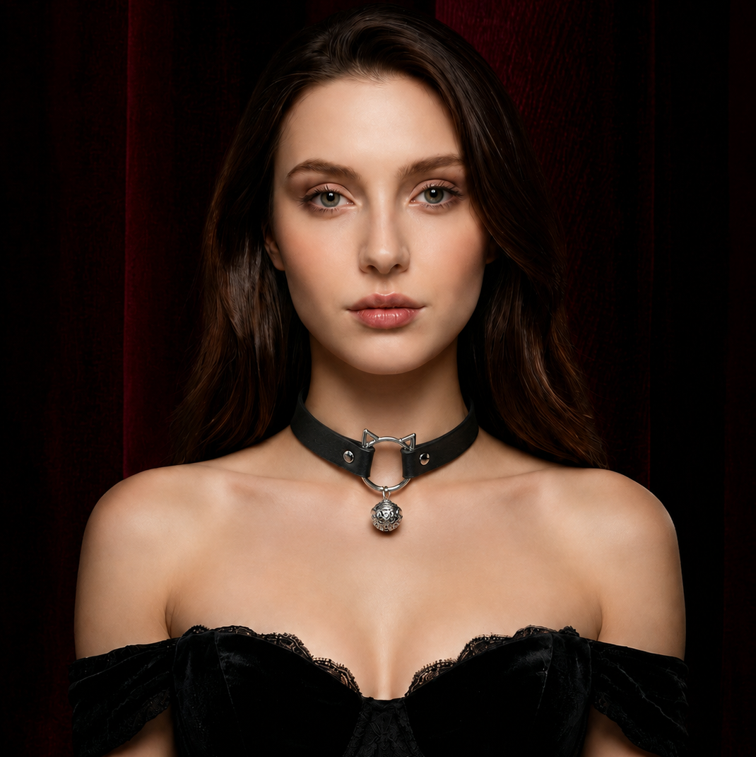 Cat Ear Bell Choker | Playful Gothic Collar Necklace