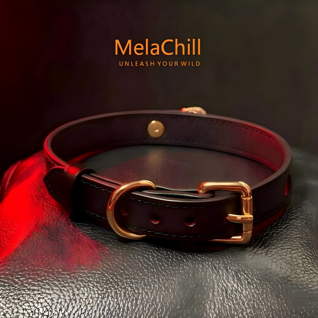 Leather Hollow Heart Bell Adjustable Choker