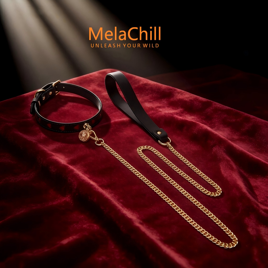 Leather Hollow Herz Bell Verstellbarer Choker