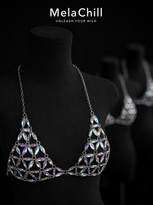 Aurora Marquise Crystal Halter Chest Chain