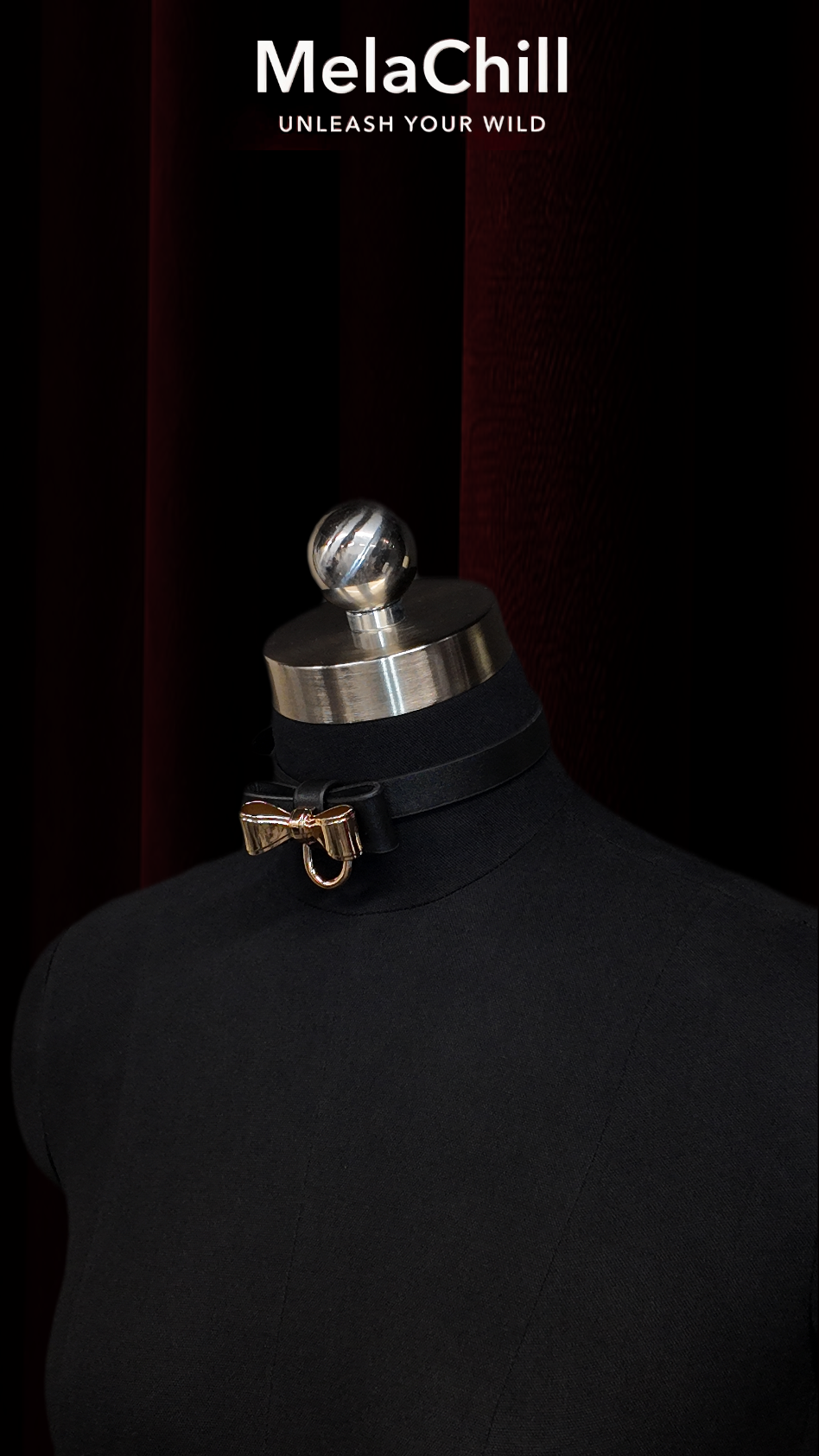 MelaChill [Miss Noble] Elegant Fashion Choker, Black
