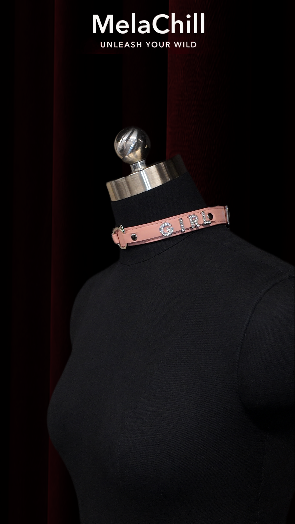 Blush Pink Heart Charm Choker — MelaChill