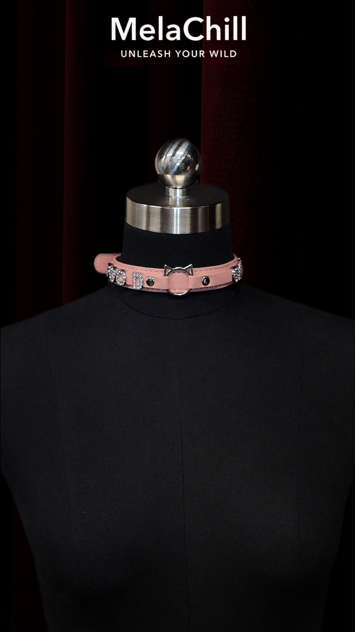 Blush Pink Heart Charm Choker — MelaChill