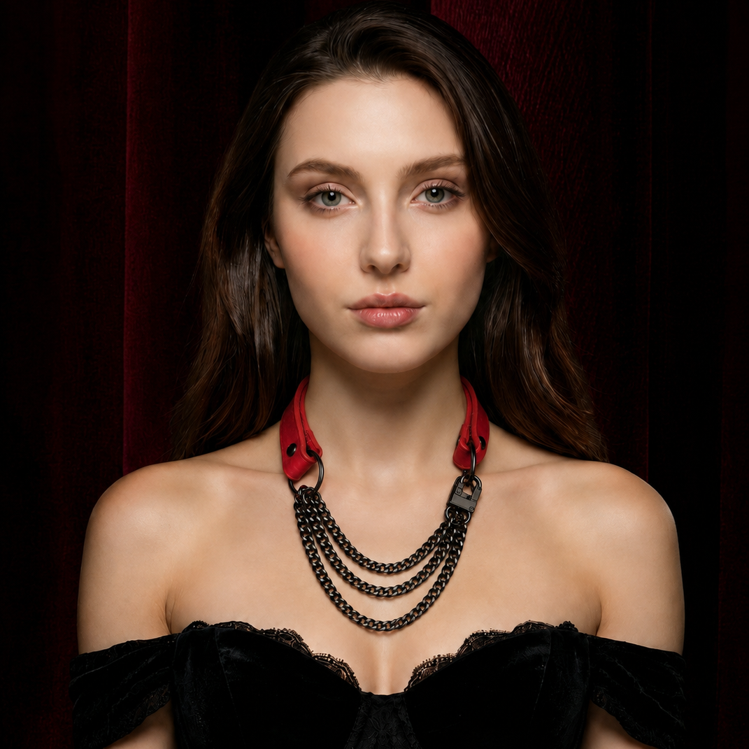 Breathless Rouge Pull Choker | Réglable Collier chaîne