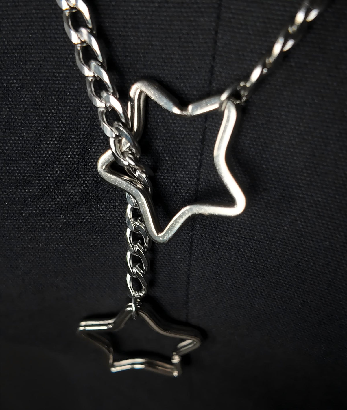 MelaChill Gothic Punk Pentagram Necklace | Minimalist Silver Star Choker