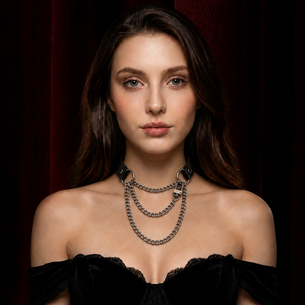 Minimal Negro Choker de cuero | Ajustable Everyday Collar
