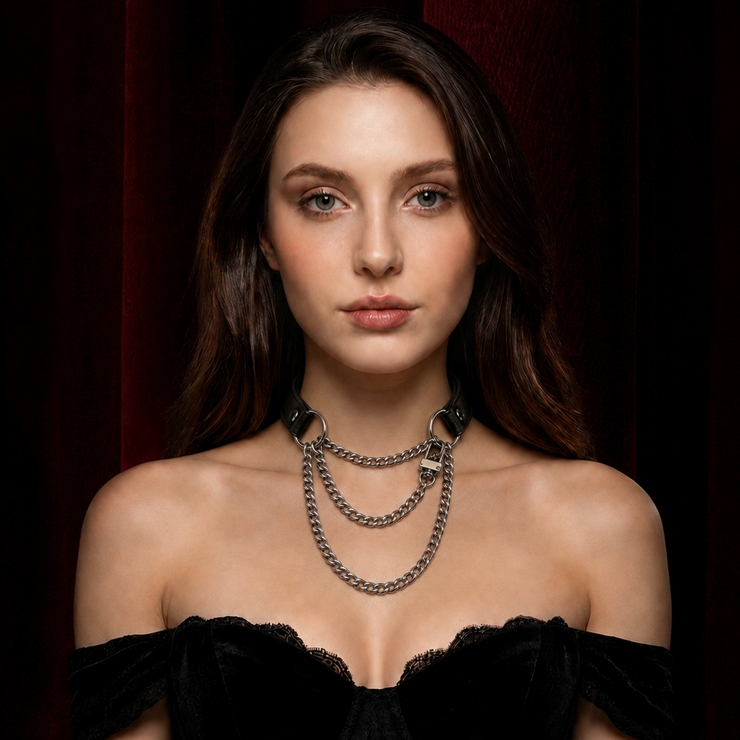 Minimal Negro Choker de cuero | Ajustable Everyday Collar