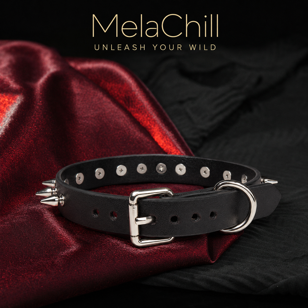 Punk Studded O-Ring Leather Choker