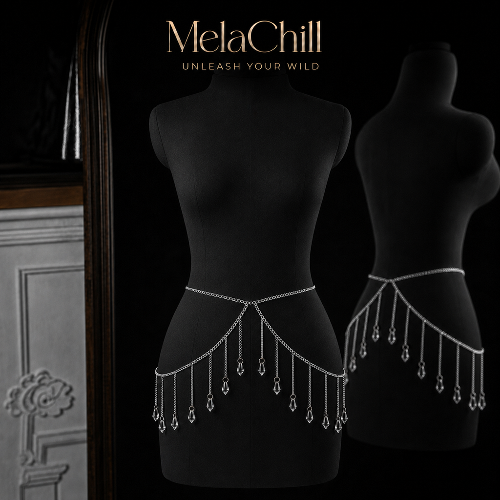 Crystal Body Chain Set — Layered Chest & Waist Chain