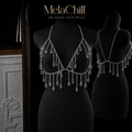 Crystal Body Chain Set — Layered Chest & Waist Chain