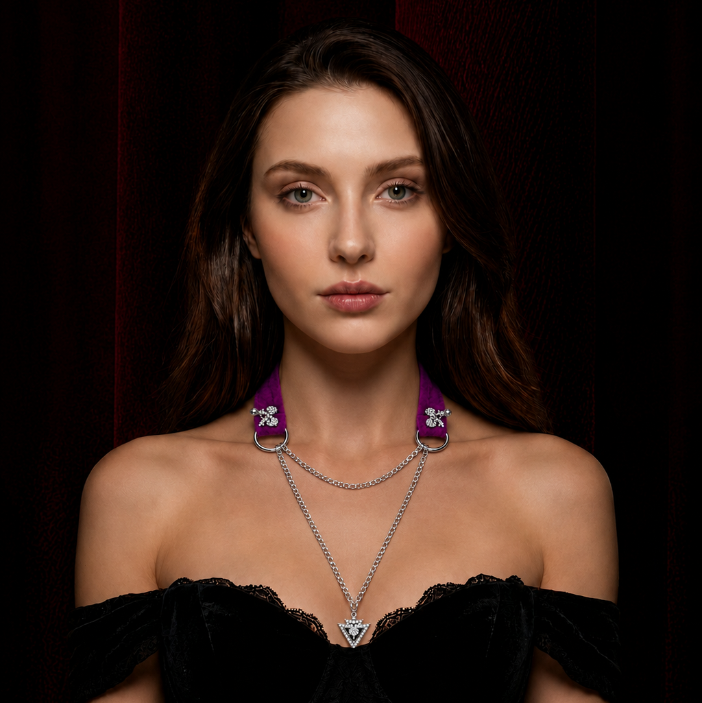 Purple Velvet Adjustable Choker