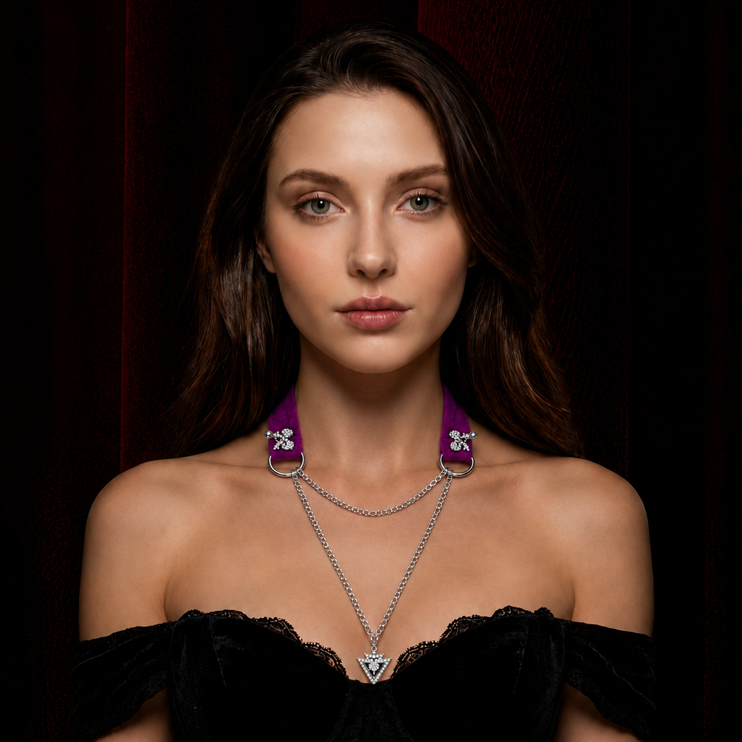 Purple Velvet Adjustable Choker