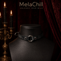 Schwarzer Studded O-Ring Choker | Punk Ketten-Collar