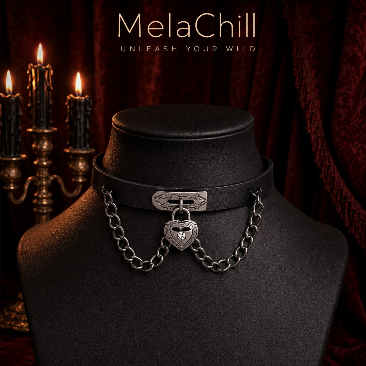 Bow Bell Choker | Adjustable Gothic Collar Necklace