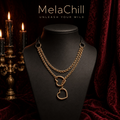 Dorado Corazón Choker de cuero | Ajustable Gothic Collar