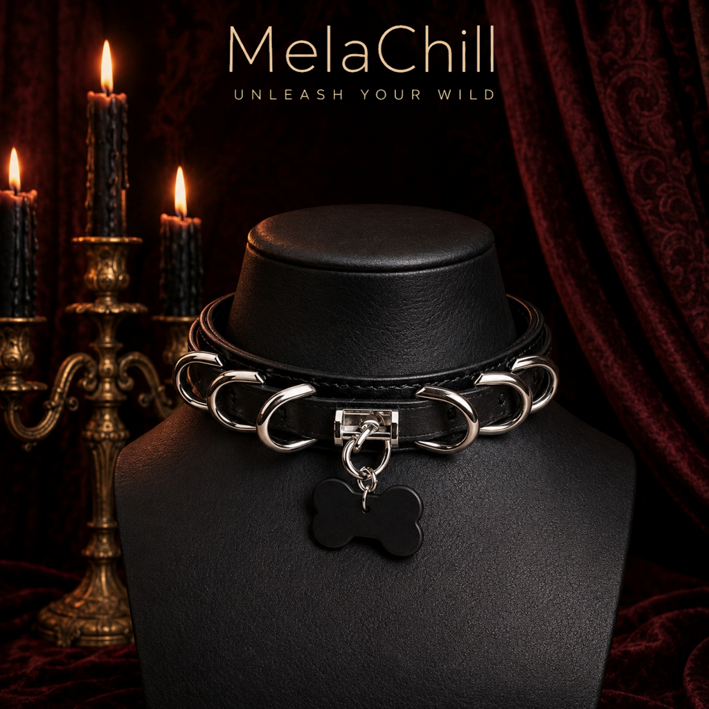 Bone Tag O-Ring Choker | Punk Ketten-Collar Kette