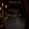Spike Butterfly Bell Choker | Collar de cadena gótico Collar