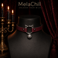Burgundy Bow Bell Choker | Velvet Gothic Collar