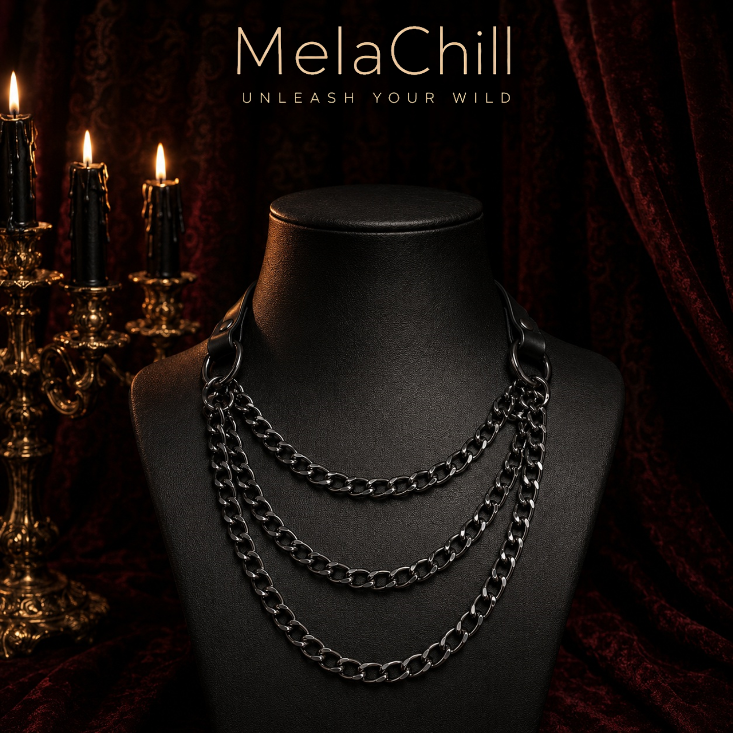 Minimal Negro Choker de cuero | Ajustable Everyday Collar
