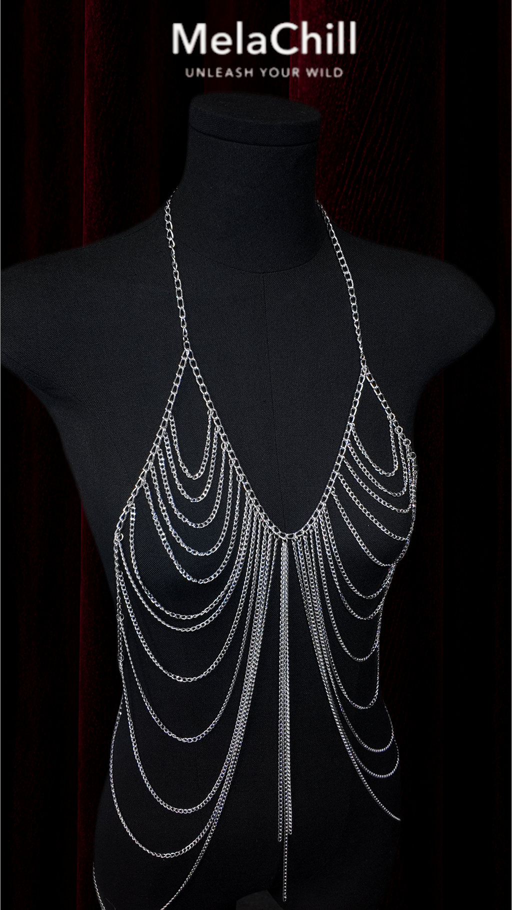 Handcrafted Silver Body Chain — Beach & Festival Jewelry