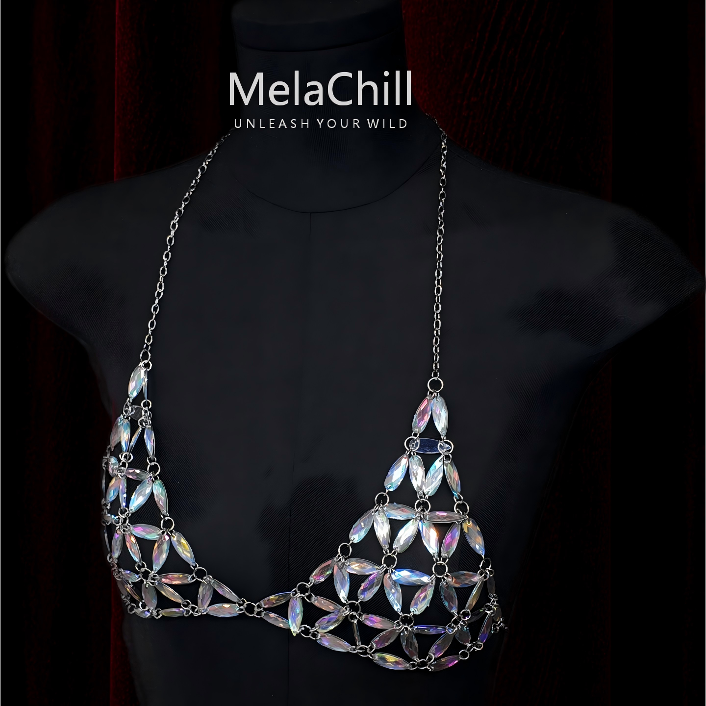 Aurora Marquise Crystal Halter Chest Chain
