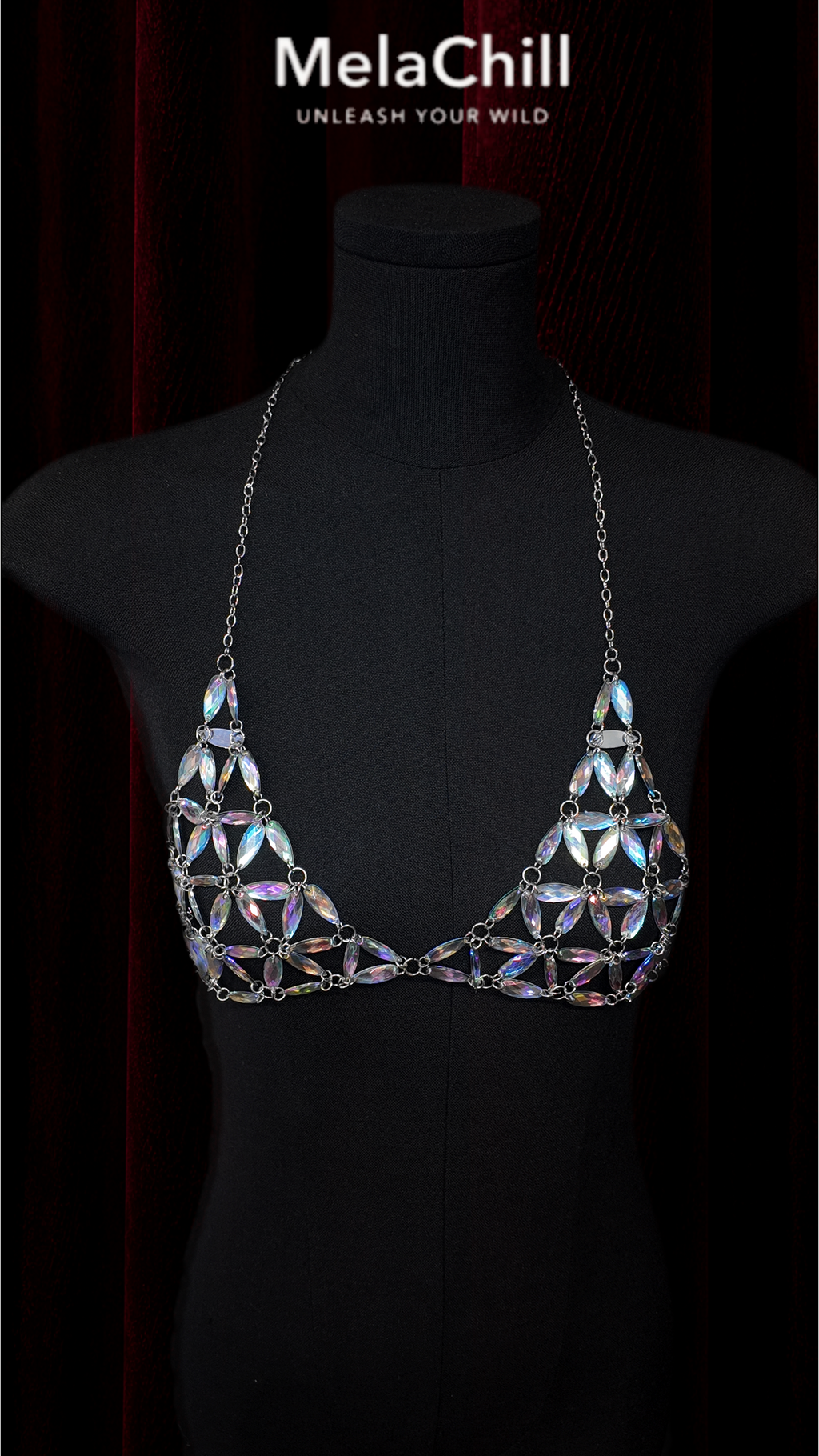 Aurora Marquise Crystal Halter Chest Chain