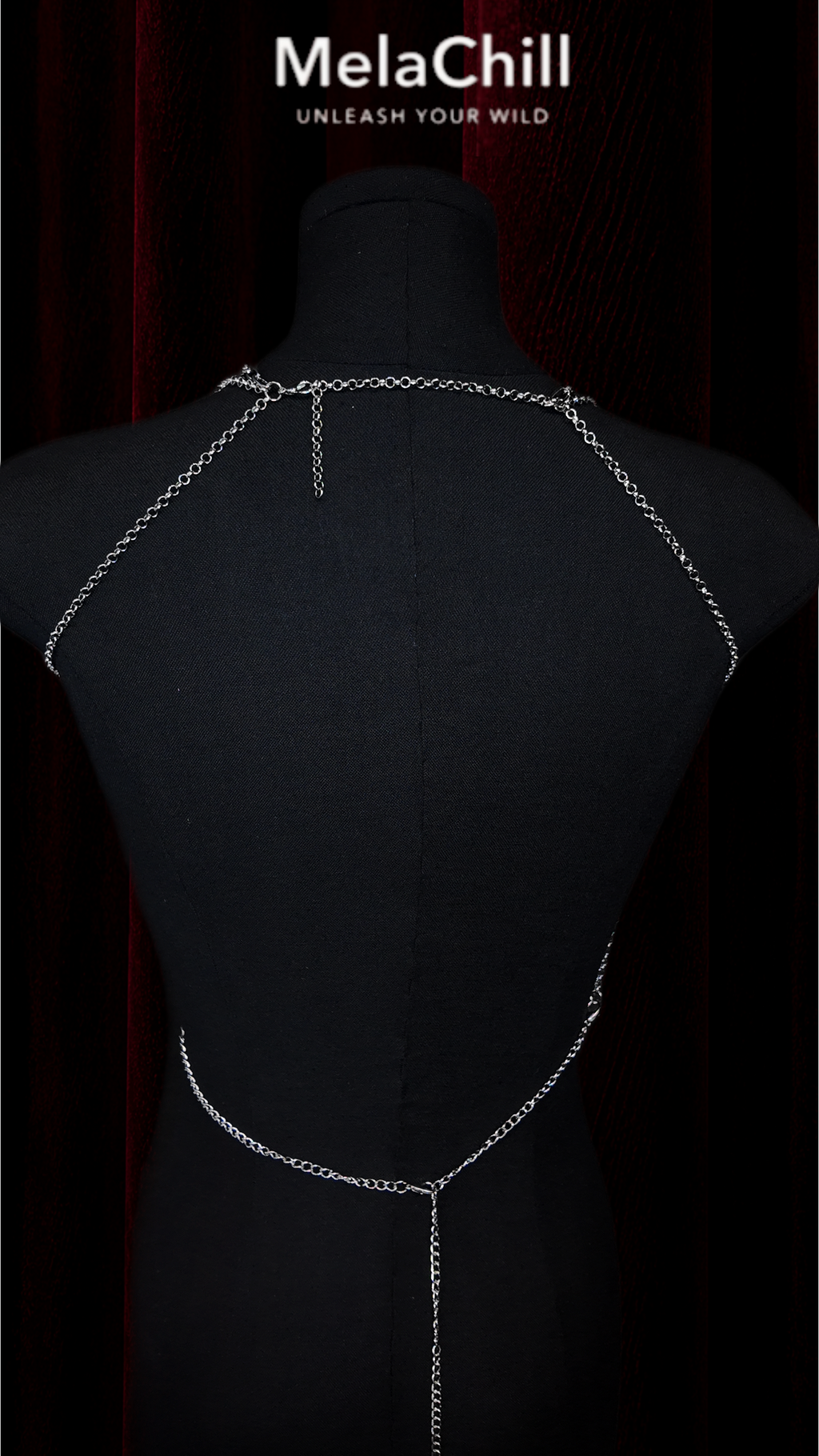 Silver Cross Metal Body Chain Harness