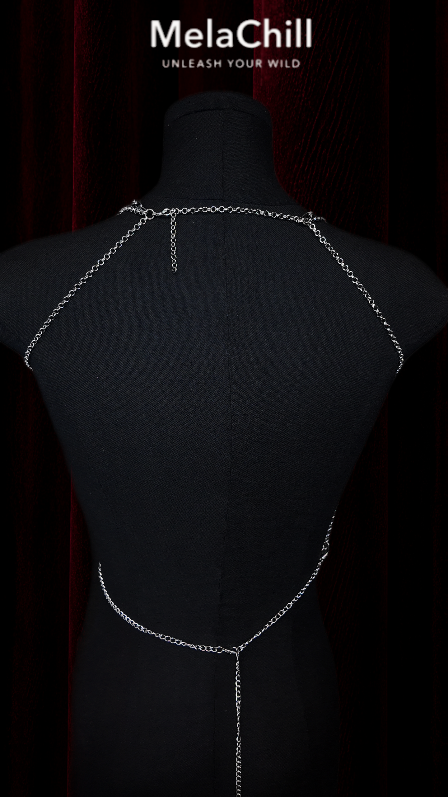 Silver Cross Metal Body Chain Harness