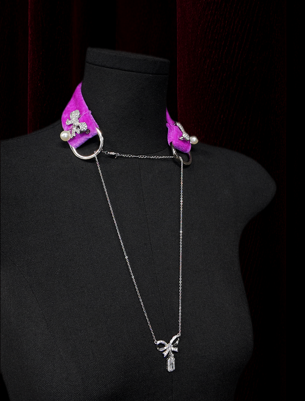 Purple Velvet Adjustable Choker