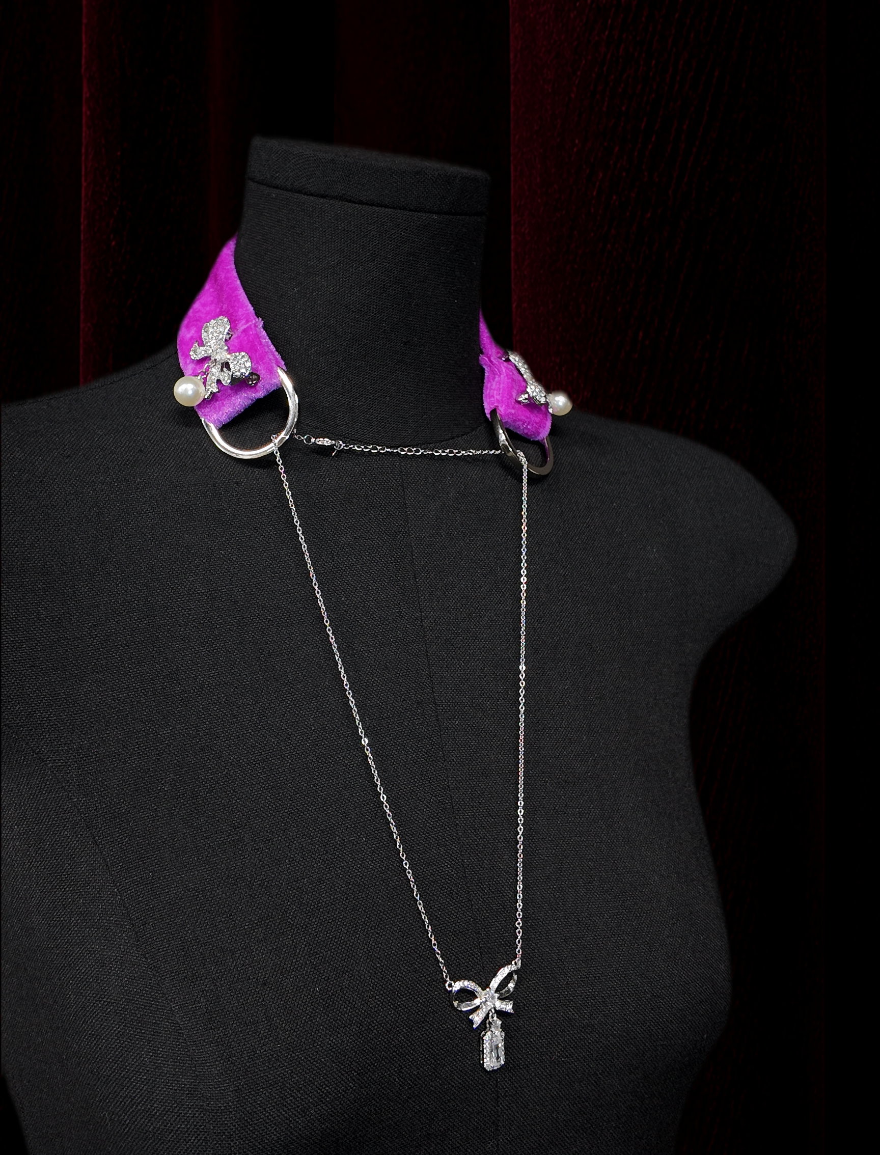 Purple Velvet Adjustable Choker