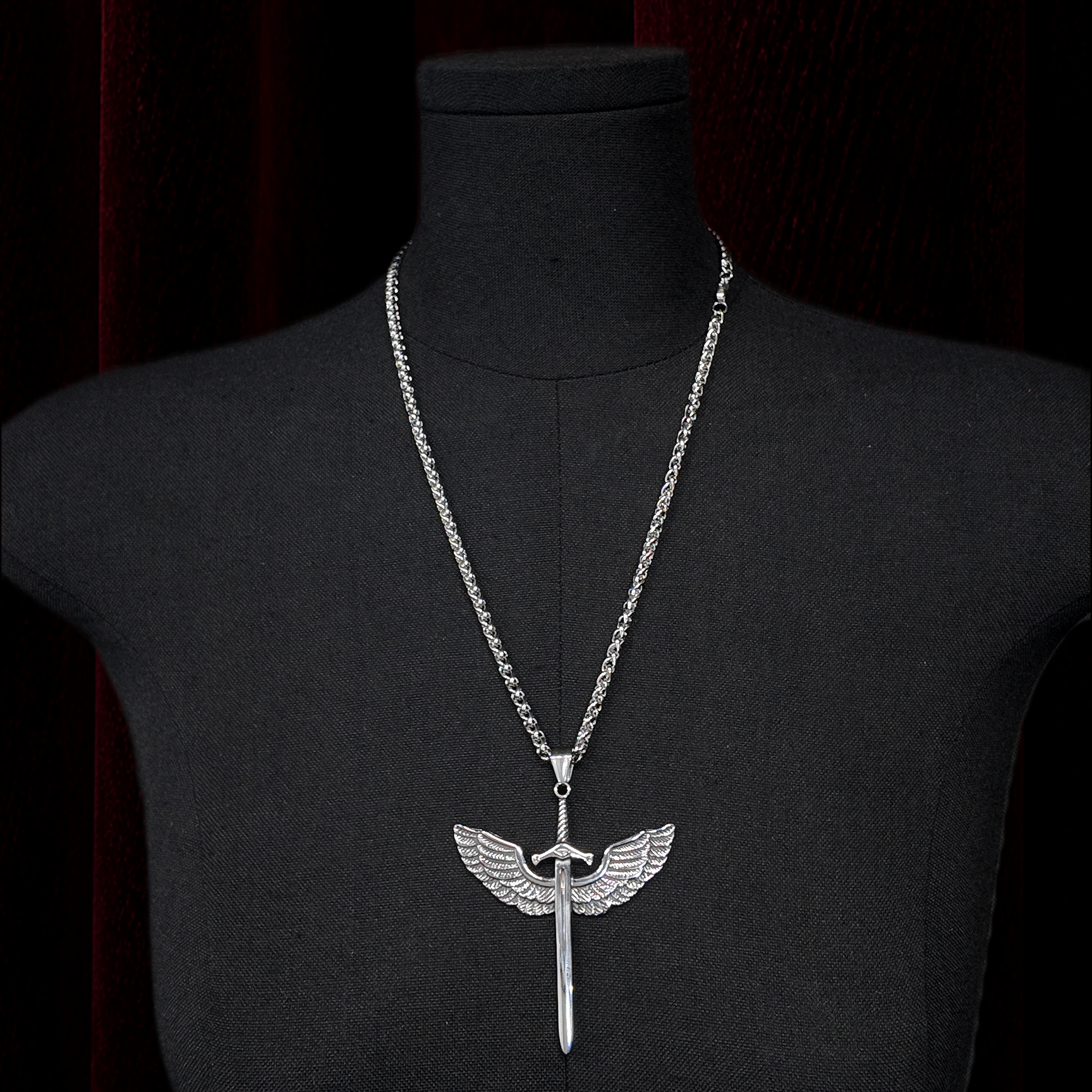 Eagle Cross Titanium Necklace | 50cm Chain