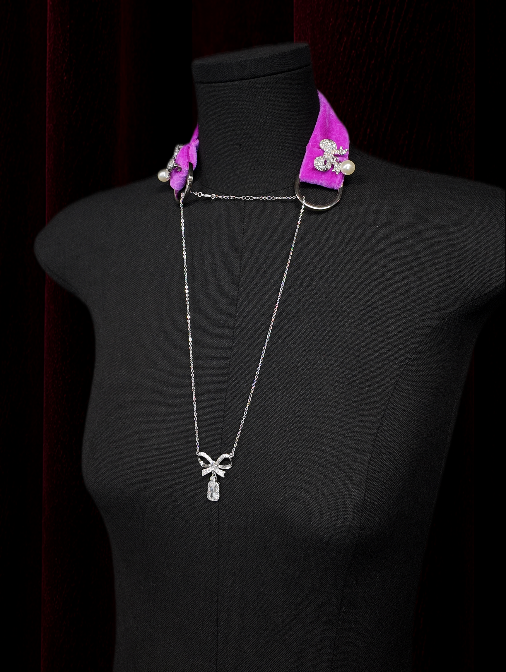 Purple Velvet Adjustable Choker