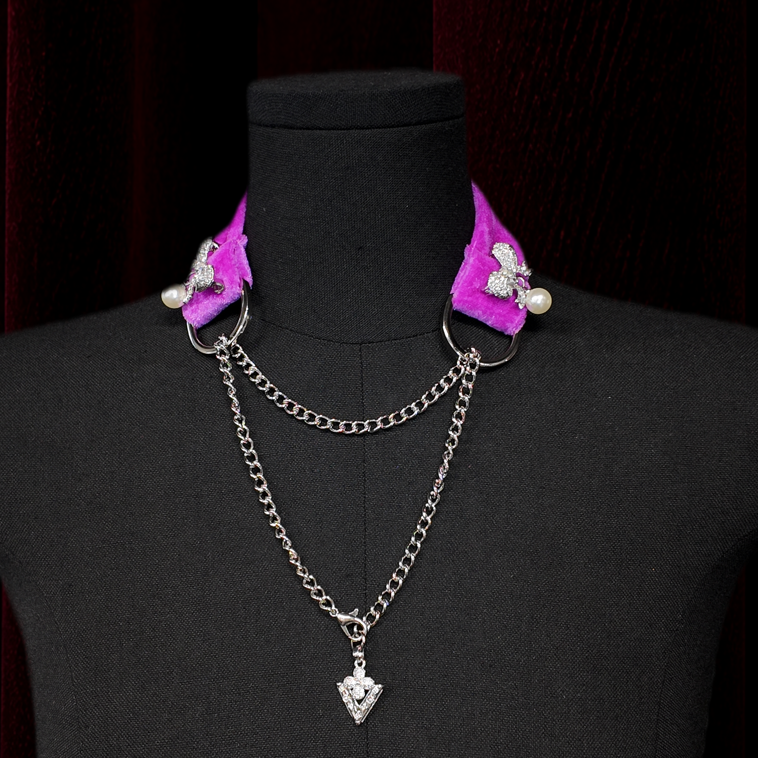 Purple Velvet Adjustable Choker