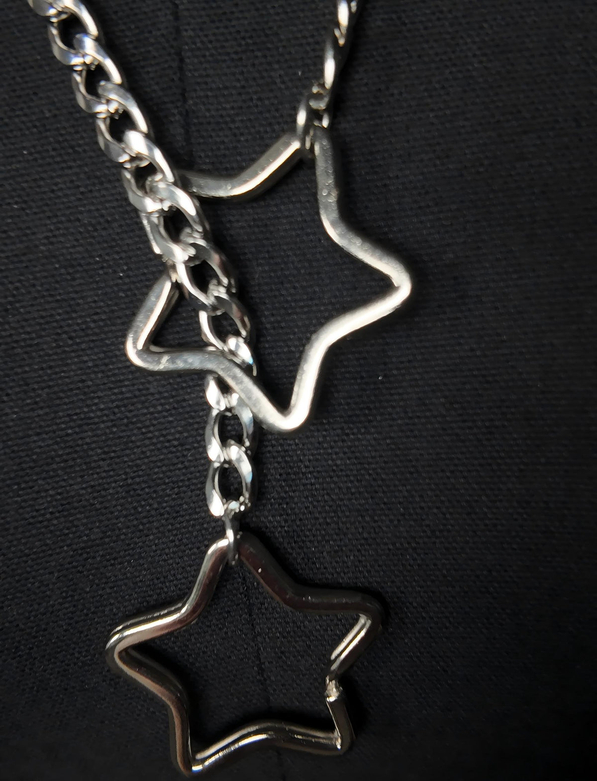 MelaChill Gothic Punk Pentagram Necklace | Minimalist Silver Star Choker